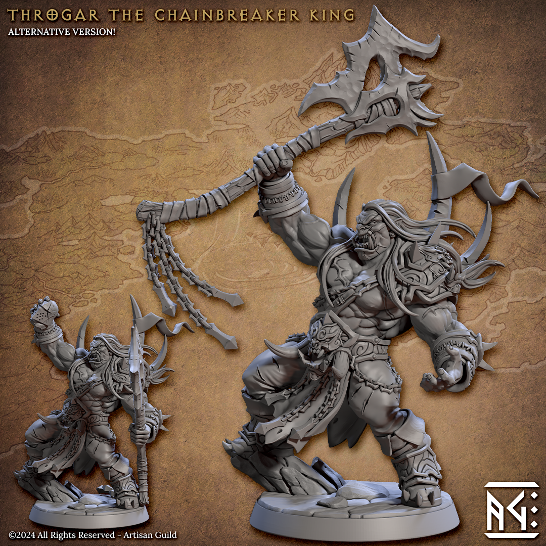 Throgar the Chainbreaker King (Blackcrag Orcs)